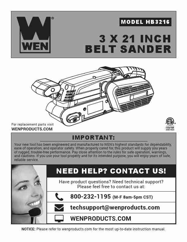 Wen 3 Belt Sander Model 919 Manual-page_pdf